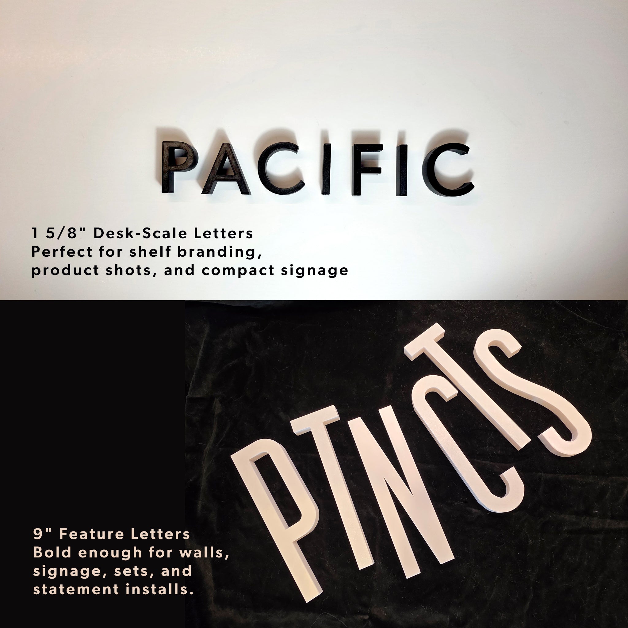 Custom 3D‑Printed Letters & Wordmarks
