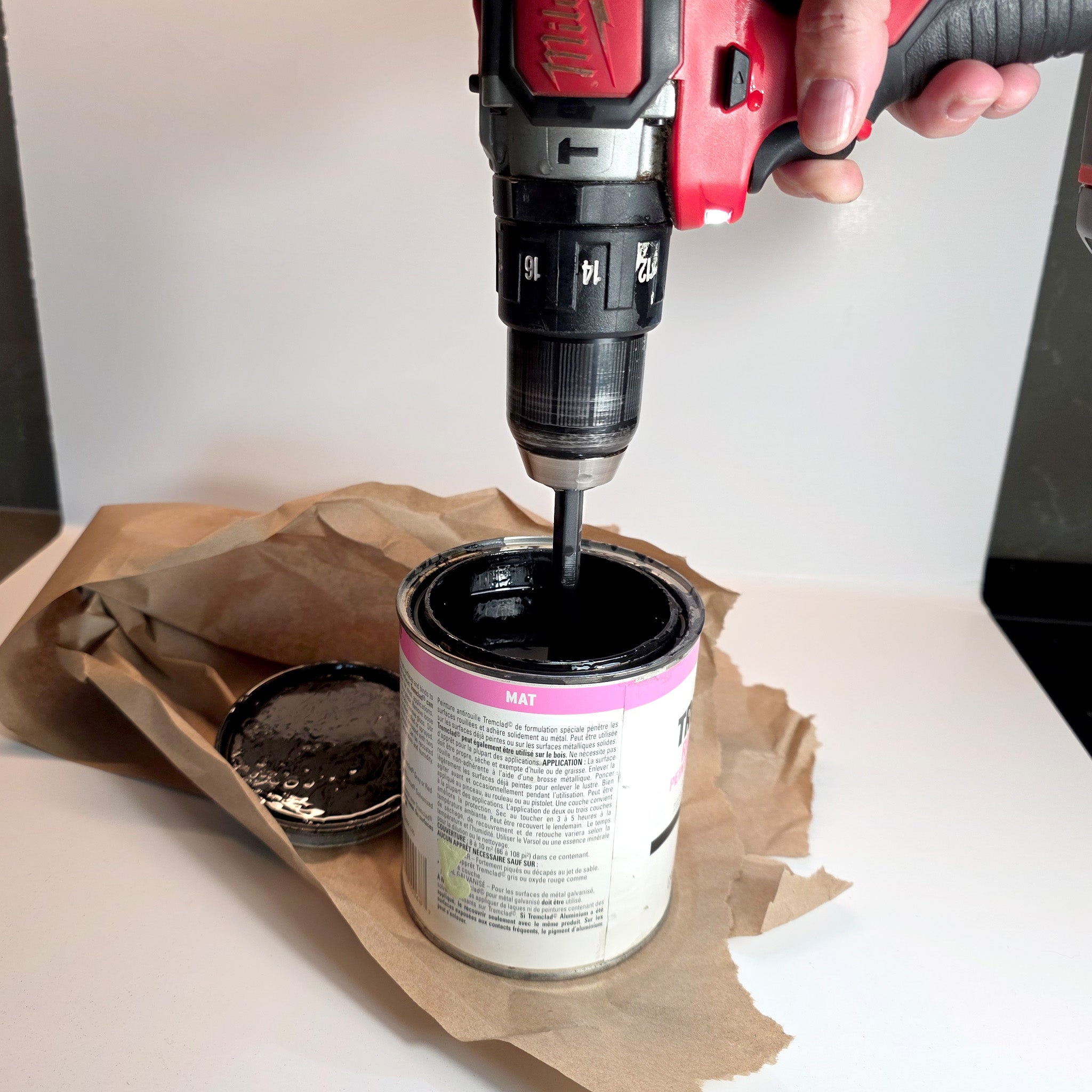 Drill‑Mounted Paint Mixer – Pint & Sample Pair